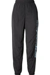 OPENING CEREMONY EMBROIDERED CRINKLED-SHELL TRACK PANTS