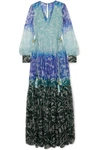 PETER PILOTTO FLORAL-PRINT SILK-CREPON GOWN