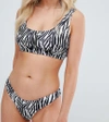 WOLF & WHISTLE ZEBRA HIGH LEG BIKINI BOTTOM-MULTI,PPWW078