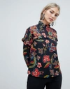 VERO MODA FLORAL HIGH NECK BLOUSE - MULTI,10197673