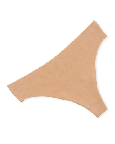 HANRO INVISIBLE COTTON THONG UNDERWEAR,PROD140650016