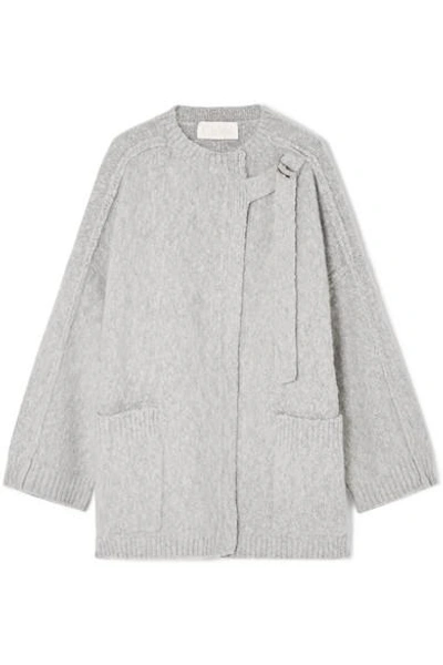 Chloé Wool And Cashmere-blend Cape In Gray