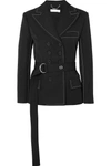 CHLOÉ BELTED DOUBLE-BREASTED TWILL BLAZER