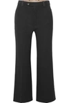 CHLOÉ CROPPED TWILL FLARED PANTS