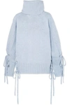 MCQ BY ALEXANDER MCQUEEN LACE-UP WOOL TURTLENECK SWEATER