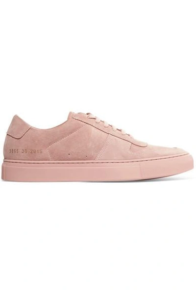Common Projects Bball Suede Low-top Sneakers In Blush