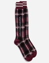 DOLCE & GABBANA PLAID COTTON SOCKS,GC125AG1JCAS8100