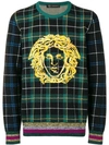 VERSACE Medusa checked jumper