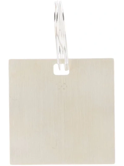 Le Gramme Square Keyring In Metallic