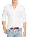 Polo Ralph Lauren Slim Fit Long Sleeve Cotton Oxford Button Down Shirt In White