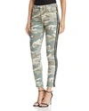 MOTHER LOOKER HIGH-RISE CAMO TRACK STRIPE SKINNY JEANS IN SEE ME RUN BLACK - 100% EXCLUSIVE,1411-639