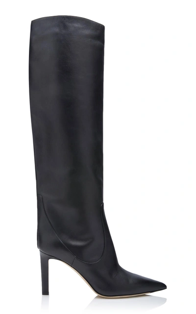 Jimmy Choo Tempe Knee-high Leather Boots In Black