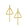 OTTOMAN HANDS Gold Triangle Stud Earrings