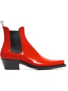 CALVIN KLEIN 205W39NYC CALVIN KLEIN 205W39NYC 55 RED WESTERN ANKLE BOOTS