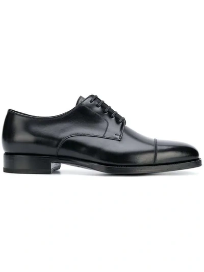 Tom Ford 27mm Elkan Smooth Leather Lace-up Shoes In Black