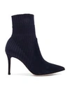 GIANVITO ROSSI GIANVITO ROSSI SUEDE & KNIT KATIE ANKLE BOOTS IN BLUE,GIAN-WZ356