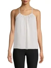 VINCE Gathered Scoopneck Cami Top,0400099251221