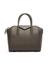Givenchy Heather Grey Antigona Mini Leather Tote Bag In Moro