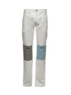 RAF SIMONS COLOR BLOCK FITTED JEANS,10671236
