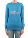 Alberta Ferretti Rainbow Week Capsule Days Of The Week Sunday Sweater In Bluette/rosa