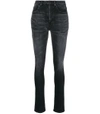 SAINT LAURENT Black High Rise Skinny Jeans,2345631276625384068