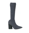 YEEZY Grey Knit Stretch Boot,2553728593960052703