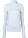 CALVIN KLEIN 205W39NYC CALVIN KLEIN 205W39NYC TURTLE-NECK FITTED SWEATER - BLUE