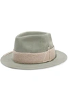 NICK FOUQUET VERBON A DE LA FALAISE EMBROIDERED RABBIT-FELT FEDORA