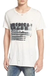 THE PEOPLE VS . AMERICAN DREAMS DISTRESSED GRAPHIC T-SHIRT,W18055