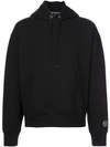 GOSHA RUBCHINSKIY GOSHA RUBCHINSKIY LOGO EMBROIDERED HOODIE - BLACK