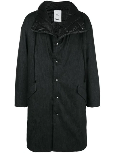 Lost & Found Quilted Lining Coat In Black