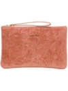 LANCASTER LANCASTER ZIPPED CLUTCH - PINK