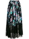 BLUGIRL BLUGIRL FLORAL PRINT FULL SKIRT - BLACK