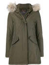 WOOLRICH FUR TRIMMED PARKA COAT