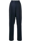INDRESS INDRESS HIGH WAISTED WIDE LEG TROUSERS - BLUE