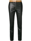 VICTORIA BECKHAM TWO TONE LEATHER TROUSERS