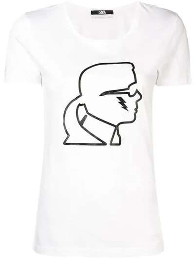 Karl Lagerfeld Short Sleeve T-shirt In White