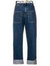 JW ANDERSON ROPE-DETAIL SLOUCHED JEANS