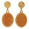 VERSACE VERSACE GOLD SMALL MEDUSA AND CAMEO EARRINGS