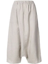 THE CELECT THE CELECT DROP CROTCH CROPPED PANTS - NEUTRALS