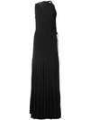 VERA WANG PLEATED PLASTRON GOWN