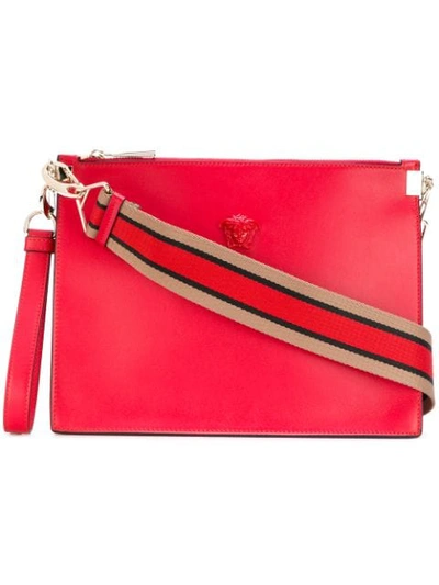 Versace Palazzo Medusa Wristlet Clutch Bag In Red