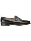 John Lobb Lopez Leather Penny Loafers In Black