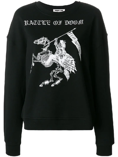 Mcq By Alexander Mcqueen Mcq Alexander Mcqueen Black Rattle Of Doom Slouch Sweatshirt