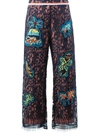 Peter Pilotto Lace Patch Overlay Trousers In Black