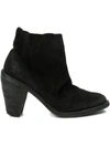 Guidi Tapered Heel Ankle Boots In Black
