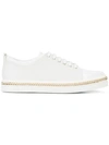 LANVIN LANVIN TENNIS CHAIN-EMBELLISHED SNEAKERS - WHITE