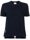 Thom Browne Rwb Stripe Relaxed Piqué T-shirt In Blue