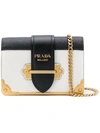 PRADA PRADA CAHIER SHOULDER BAG - F0964 BLACK&WHITE