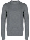 Roberto Collina Crew Neck Cashmere Jumper In Grey